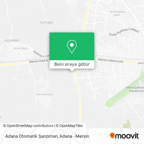 Adana Otomatik Şanzıman harita