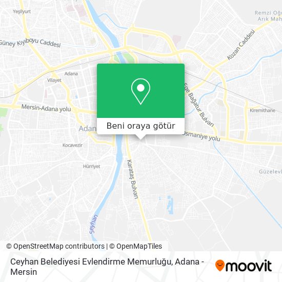 Ceyhan Belediyesi Evlendirme Memurluğu harita