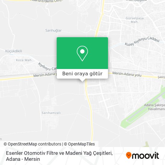 Esenler Otomotiv Filtre ve Madeni Yağ Çeşitleri harita