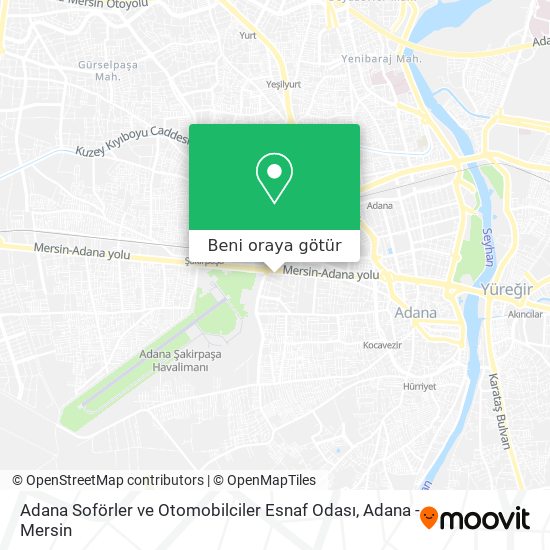 Adana Soförler ve Otomobilciler Esnaf Odası harita