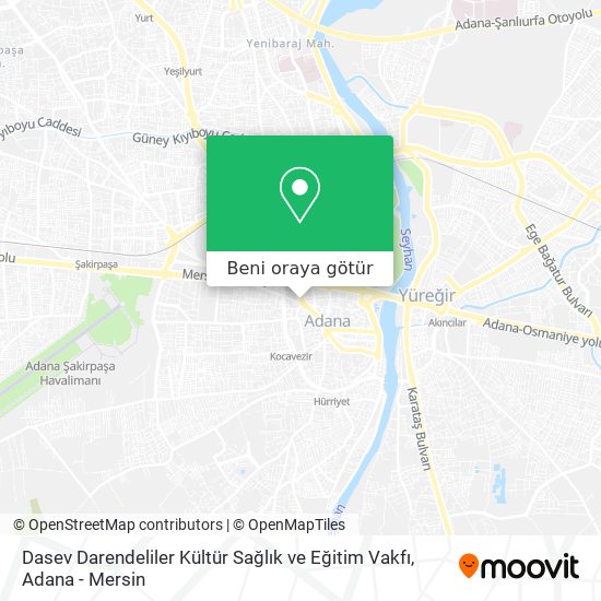 Dasev Darendeliler Kültür Sağlık ve Eğitim Vakfı harita
