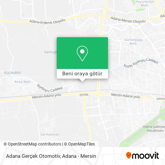 Adana Gerçek Otomotiv harita