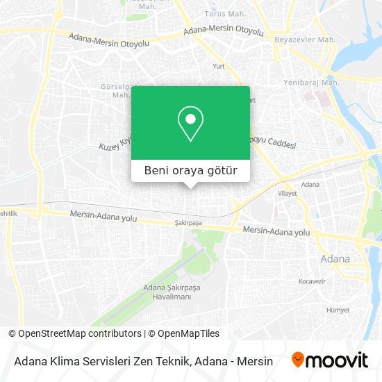 Adana Klima Servisleri Zen Teknik harita