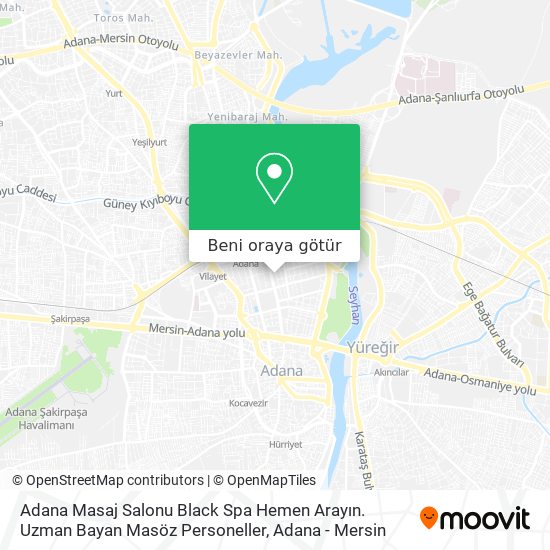 Adana Masaj Salonu Black Spa Hemen Arayın. Uzman Bayan Masöz Personeller harita