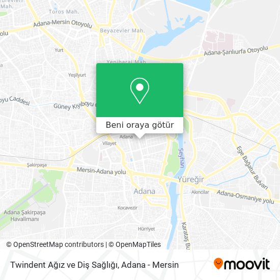 Twindent Ağız ve Diş Sağlığı harita