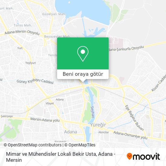 Mimar ve Mühendisler Lokali Bekir Usta harita