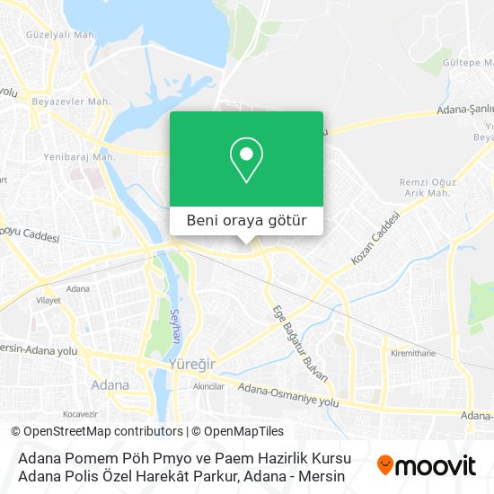 Adana Pomem Pöh Pmyo ve Paem Hazirlik Kursu Adana Polis Özel Harekât Parkur harita