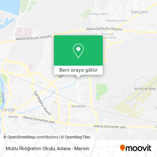 Mutlu İlköğretim Okulu harita