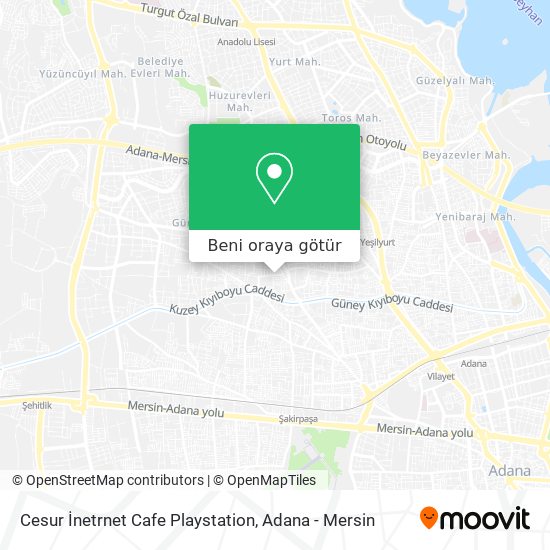 Cesur İnetrnet Cafe Playstation harita