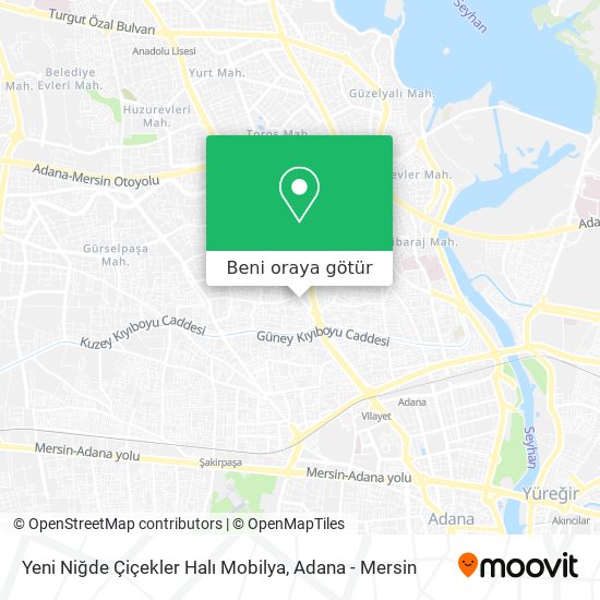 Yeni Niğde Çiçekler Halı Mobilya harita