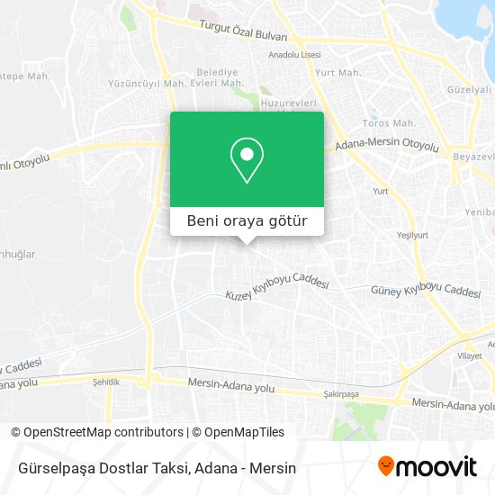 Gürselpaşa Dostlar Taksi harita