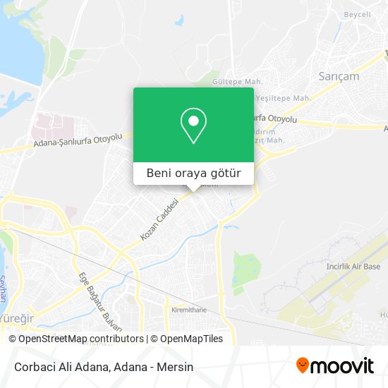 Corbaci Ali Adana harita