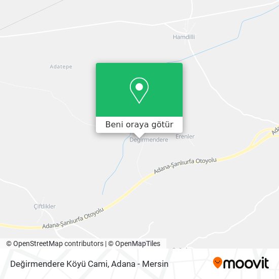 Değirmendere Köyü Cami harita