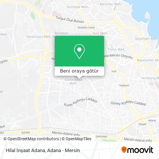 Hilal İnşaat Adana harita