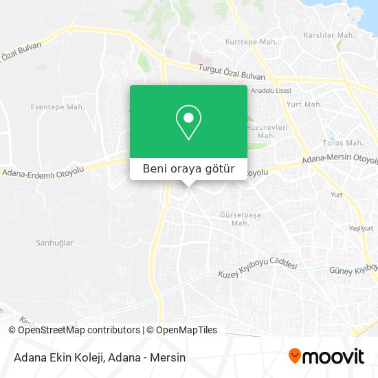 Adana Ekin Koleji harita