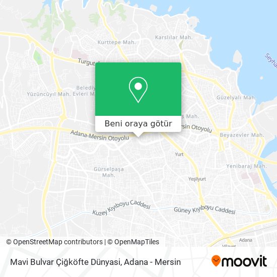 Mavi Bulvar Çiğköfte Dünyasi harita