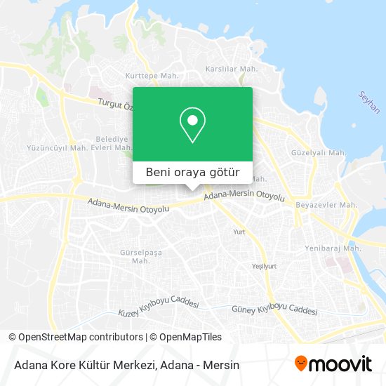 Adana Kore Kültür Merkezi harita