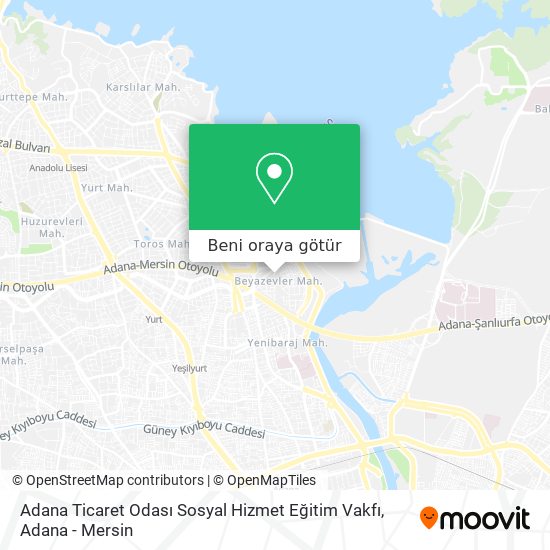 Adana Ticaret Odası Sosyal Hizmet Eğitim Vakfı harita