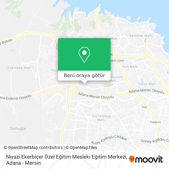 Niyazi Ekerbiçer Özel Eğitim Mesleki Eğitim Merkezi harita