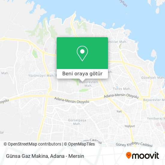 Günsa Gaz Makina harita