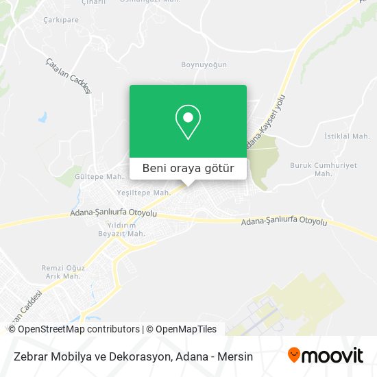 Zebrar Mobilya ve Dekorasyon harita