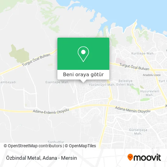 Özbindal Metal harita