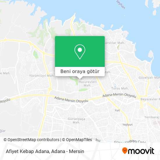 Afiyet Kebap Adana harita