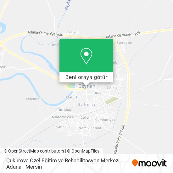 Çukurova Özel Eğitim ve Rehabilitasyon Merkezi harita