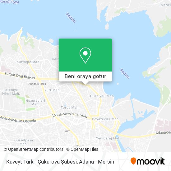 Kuveyt Türk - Çukurova Şubesi harita