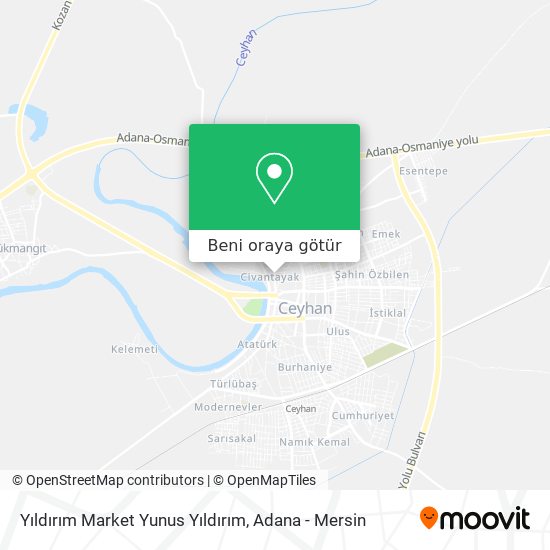 Yıldırım Market Yunus Yıldırım harita