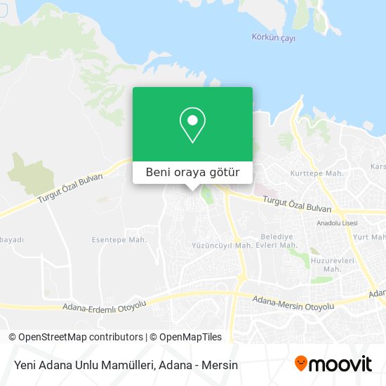 Yeni Adana Unlu Mamülleri harita