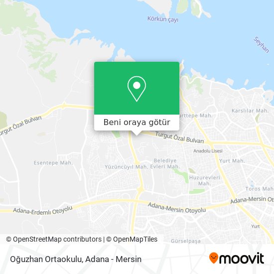 Oğuzhan Ortaokulu harita