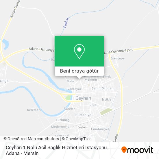 Ceyhan 1 Nolu Acil Saglık Hizmetleri İstasyonu harita