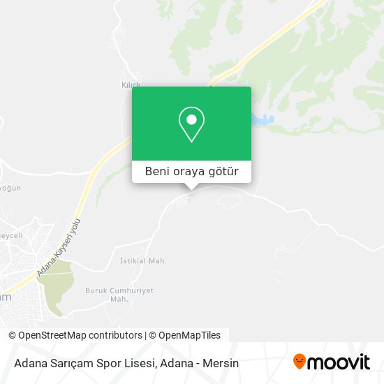 Adana Sarıçam Spor Lisesi harita