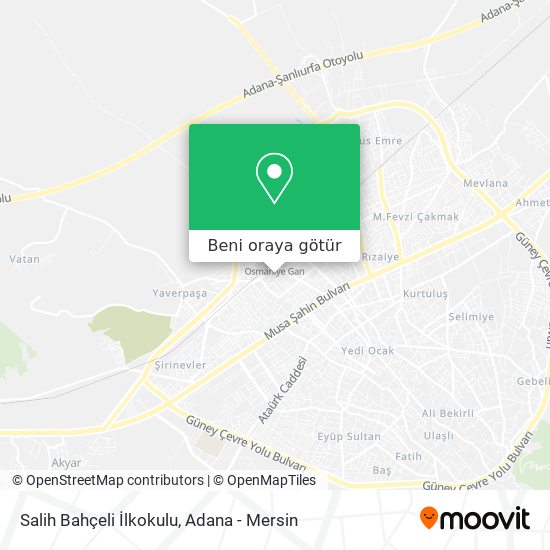 Salih Bahçeli İlkokulu harita