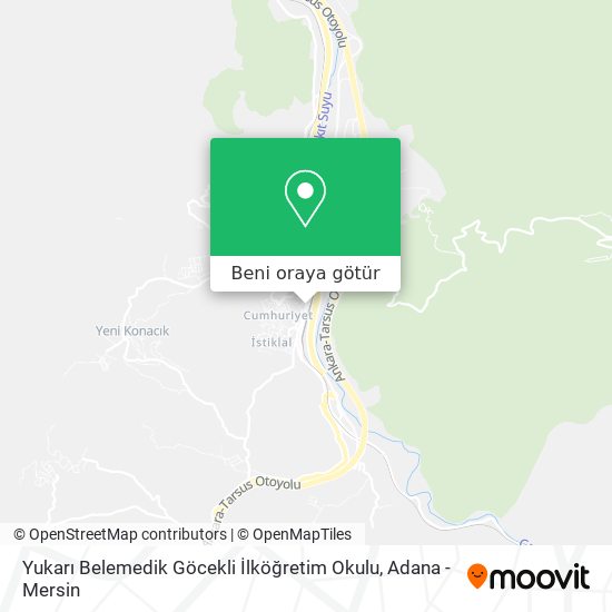 Yukarı Belemedik Göcekli İlköğretim Okulu harita
