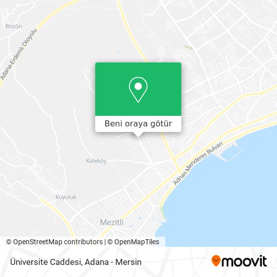 Üniversite Caddesi harita