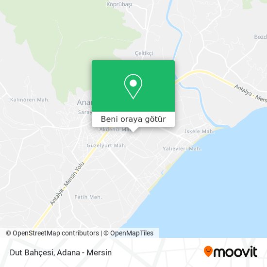 Dut Bahçesi harita