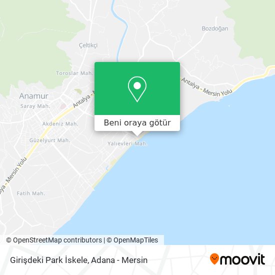 Girişdeki Park İskele harita