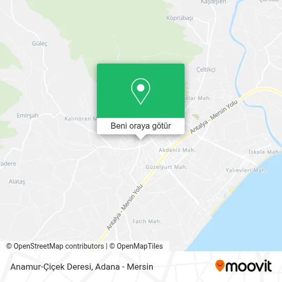 Anamur-Çiçek Deresi harita