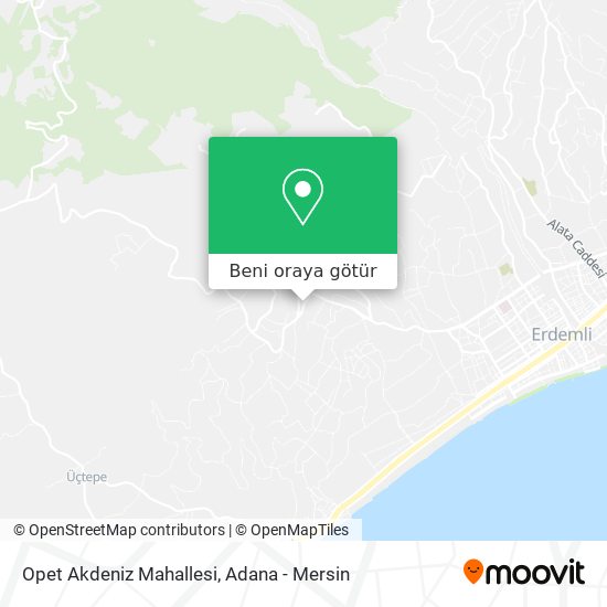 Opet Akdeniz Mahallesi harita
