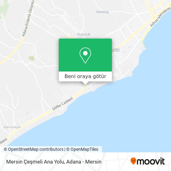 Mersin Çeşmeli Ana Yolu harita