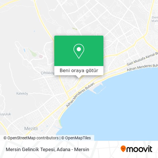 Mersin Gelincik Tepesi harita