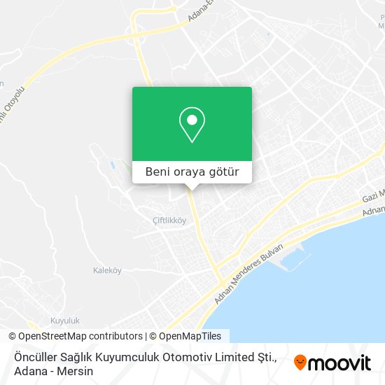 Öncüller Sağlık Kuyumculuk Otomotiv Limited Şti. harita