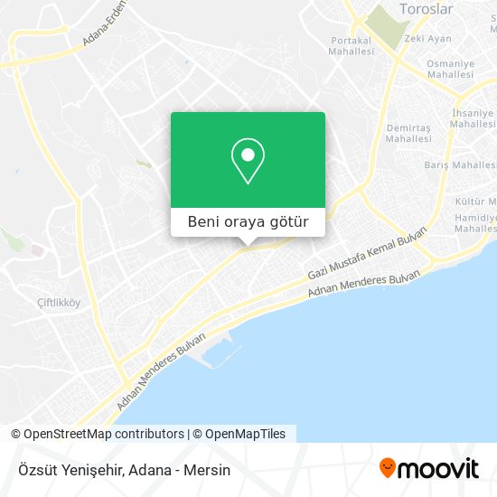 Özsüt Yenişehir harita