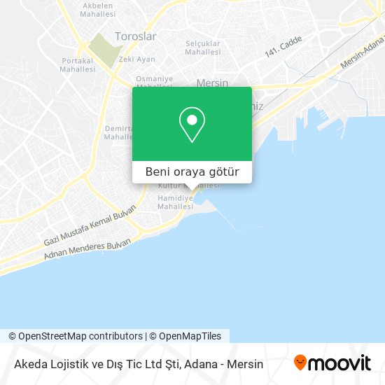 Akeda Lojistik ve Dış Tic Ltd Şti harita