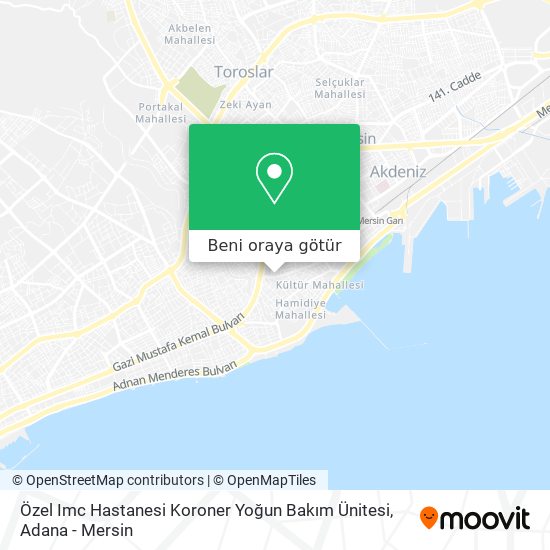 Özel Imc Hastanesi Koroner Yoğun Bakım Ünitesi harita