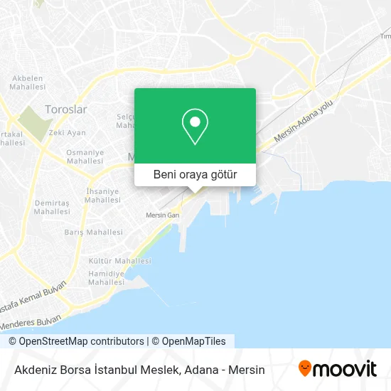 Akdeniz Borsa İstanbul Meslek harita