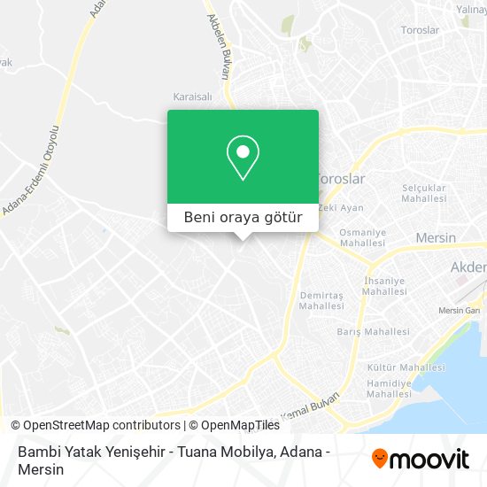 Bambi Yatak Yenişehir - Tuana Mobilya harita
