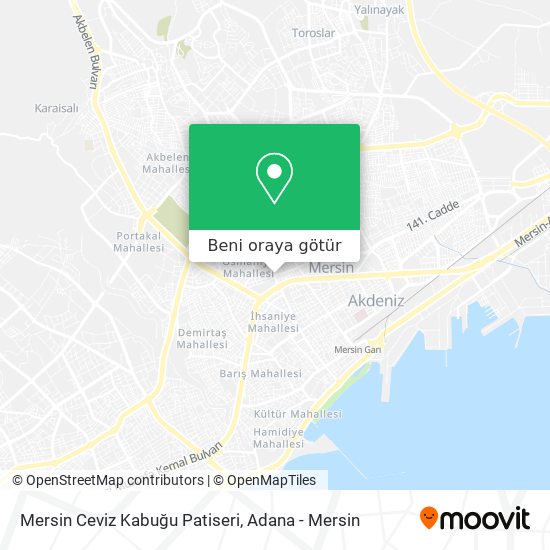 Mersin Ceviz Kabuğu Patiseri harita